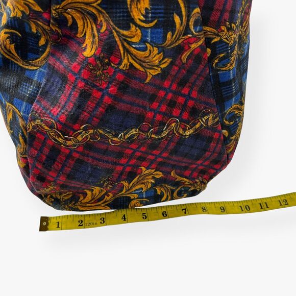 Gitano Y2K Duffel Travel Bag 90s Plaid Tapestry Canvas Tote Cottage Retro Chic - Picture 13 of 13